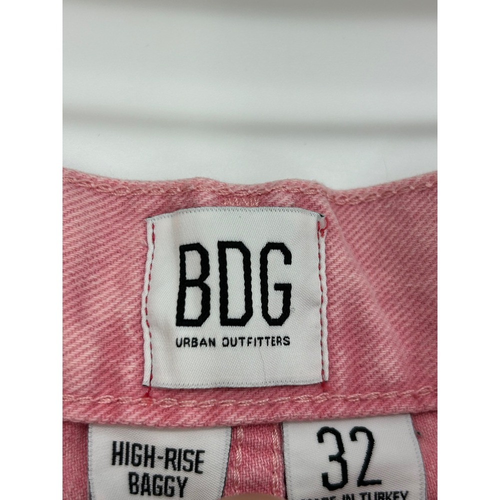 BDG Urban Outfitters High-Rise Baggy Women's Jean Sz 32 Ombre Pink Straight Leg - Picture 4 of 10